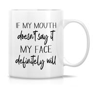 Tasse À Thé Collègue - Si Je Ne Le Dis Pas Avec Ma Bouche, Mon Visage Le Dira. Humour Mug Décoratifs Coffee Mugs Pour Lait Boissons Homme