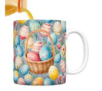Tasse à Thé de Pâques - Bocal à Boisson Saisonnière, Œuvre d'art de Coquille de Lapin Lumineuse et, Souvenir, Porte-gobelet, Option Cadeau | Tasse à Boisson en Céramique Ludique et Charmante