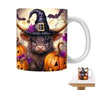 Tasse à thé d'Halloween - Tasse à café et à thé en céramique de 350 ml avec poignée - pour boissons au chocolat chaud - gothiques d'Halloween pour la cuisine du bureau, les fêtes