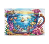 Tasse à thé du château féerique 1000 Pièces Puzzle pour Ado en Carton Épais Haute Densité Facile Débutant Jeu De Société Idée Cadeau Anniversaire Petit Prix Premium 1000 PCS