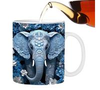 Tasse à thé éléphant, tasse à thé et thé en céramique de 350 ml | en céramique avec ASA pour whisky, jus, soupe, vin et excellent travail assure la durabilité et une poignée confortable pour un