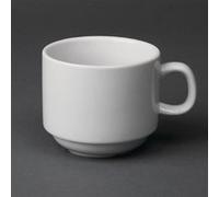 Tasse à Thé Empilable Blanche 200 ml Whiteware x 12 Olympia Blanc