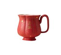 Tasse à thé en céramique avec pétales de 45 ml - Cité interdite - Rouge
