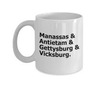 Tasse À Thé En Céramique Batailles De La Guerre De Sécession : Manassas, Antietam, Gettysburg, Vicksburg Moderne Mug Thé Décoratifs Tasses De Café Pour Collègue Fête Maison