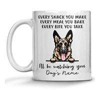 Tasse À Thé En Céramique Berger Allemand, Je Te Surveillerai Rétro Mug Thé Minimaliste Mugs À Café Pour Femme Partenaire Collègue