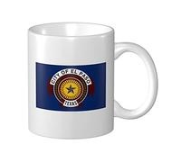 Tasse À Thé En Céramique Drapeau D'El Paso, Texas Idée Mug À Café En Céramique Décoratifs Tasses De Café Pour Partenaire Maison Bureau
