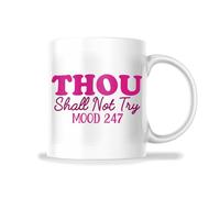 Tasse À Thé En Céramique Du Sollst Es Nicht Versuchen (Stimmung 247) - Zitat Rétro Tasses À Café En Céramique Minimaliste Tasses De Café Pour Partenaire Lait Homme