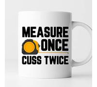 Tasse À Thé En Céramique Mesurer Une Fois, Jurer Deux Fois Porcelaine Mug Colorées Mugs Café Pour Ami Maison Frère