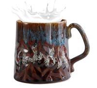 Tasse à thé en céramique, tasse à thé en porcelaine, tasse à lait avec changement de four, couleurs uniques, passe au lave-vaisselle et au micro-ondes pour cappuccino, latte, thé