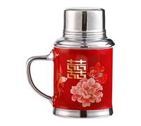 Tasse à thé en céramique, tasses à thé en céramique - Tasse vintage chinoise,460 ml de boissons nostalgiques Coupe d'eau souvenir avec couvercle pour couples