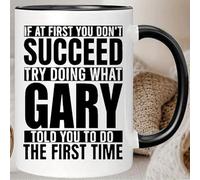 Tasse À Thé En Céramique Wenn Es Beim Ersten Mal Nicht Klappt, Versuch Das Zu Tun, Was Gary Dir Gesagt Hat. Avec Poignée Mug À Café En Céramique Porcelaine Tasses À Café Pour Boissons Frère