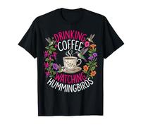 Tasse à thé en Forme de colibris avec Motif Floral T-Shirt