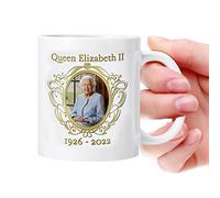 Tasse à thé en platine pour anniversaire - Assiette avec reine Elisabeth, tasse jubilée en céramique à collectionner | Tasse avec la reine Elisabeth, pièce de monnaie avec reine Elisabeth, tasse