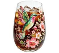Tasse à thé en verre 300 ml Motif oiseaux et fleurs