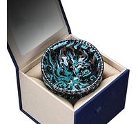 Tasse à thé Ensemble de bols à thé Motif personnalisé Tasse à thé Jianzhan, tasse principale en céramique domestique, tasse générale transformée en four de 150,3 g, emballage cadeau (couleur : bleu