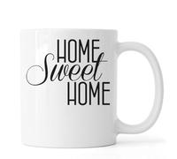 Tasse à thé et café en céramique avec inscription « Home Sweet Home » - Blanc