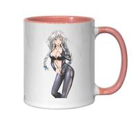 Tasse à thé et café en céramique avec motif de Pin Up Babe avec cheveux gris