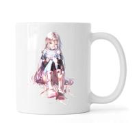 Tasse à thé et café en céramique Motif Pin Up Girl Blanc