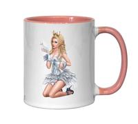 Tasse à thé et café en céramique Motif princesse Pin Up Girl Rose