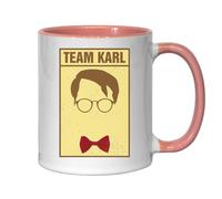 Tasse à thé et café Team Karl en céramique Rose