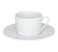 Tasse à thé et sa sous-tasse Louna 22 cl - Table Passion - Blanc - Porcelaine Blanc G