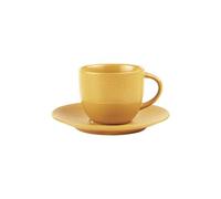 Tasse à thé et sous-tasse Vésuvio safran 22 cl (lot de 6) - - Jaune - Grès