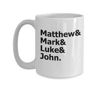 Tasse À Thé Évangile Selon Matthieu, Marc, Luc Et Jean Humour Mug En Céramique Idée Coffee Mugs Pour Partenaire Femme Frère