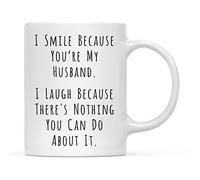 Tasse À Thé Famille, Je Souris Parce Que Tu Es Mon Mari, Je Ris Minimaliste Mug À Café En Céramique Décoratifs Tasses À Café Pour Eau Maison Homme