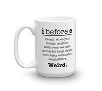 Tasse À Thé Grammaire Du « I Avant Le E » Décoratifs Mug En Céramique Avec Poignée Tasses À Café Pour Fête Eau Ami