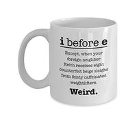 Tasse À Thé Grammaire Du « I Avant Le E » Décoratifs Mug Thé Rétro Tasses De Café Pour Lait Ami Boissons