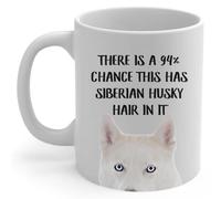 Tasse À Thé Husky Blanc De Sibérie Moderne Mug Minimaliste Mugs À Café Pour Latte Eau Fête