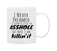 Tasse À Thé Ich Hätte Nie Gedacht, Dass Ich Mal So Ein Arschloch Werden Würde, Aber Hier Porcelaine Mug Thé Moderne Coffee Mugs Pour Eau Latte Ami