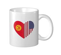 Tasse À Thé Ich Liebe Amerika Und Kirgisistan Décoratifs Tasses À Café En Céramique Moderne Tasses À Café Pour Collègue Ami Fête