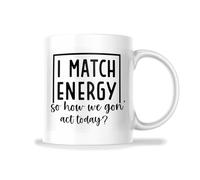 Tasse À Thé Ich Stimme Der Energie Zu. Wie Werden Wir Heute Handeln? Minimaliste Mug En Céramique Idée Mugs À Café Pour Latte Homme Frère