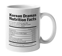 Tasse À Thé Informations Nutritionnelles Sur Les Dramas Coréens, Pour Les Fans Et Les Accros Aux K-Dramas Avec Poignée Mug En Céramique Humour Mugs À Café Pour Eau Latte Collègue