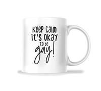 Tasse À Thé Inspirierend: Ruhe Bewahren, Es Ist Okay, Schwul Zu Sein Porcelaine Mug À Café En Céramique Idée Tasses À Café Pour Boissons Partenaire Bureau