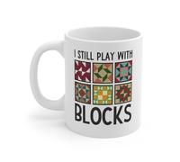 Tasse À Thé Je Joue Encore Avec Le Patchwork De Blocs Colorées Mug Thé Humour Tasses À Café Pour Eau Femme Latte