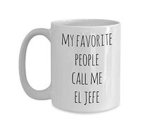 Tasse À Thé Jefe Mes Gens Préférés M'Appellent El Jefe Sarcastique Humour Mug En Céramique Colorées Tasses De Café Pour Maison Lait Latte