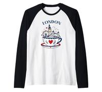 Tasse à thé Londres Big Ben Royaume-Uni Souvenir de Voyage Mignon Manche Raglan