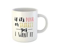 Tasse À Thé Mignon Et Girly Si C'Est Roses Et Pailleté, Oui Je Veux Décoratifs Mug À Café En Céramique Humour Tasses De Café Pour Collègue Latte Fête
