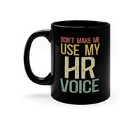 Tasse À Thé Ne Me Forcez Pas À Utiliser Ma Voix De Rh, Ressources Humaines Avec Poignée Mug Porcelaine Tasses À Café Pour Bureau Lait Latte