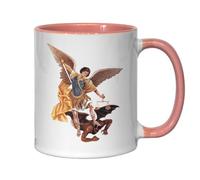Tasse à thé ou café en céramique Archange Michael Fighting Demons Rose