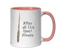 Tasse à thé ou café en céramique avec baguette magique « After All This Time Always Wizard Wand » - Rose