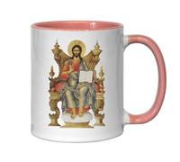 Tasse à thé ou café en céramique avec icône orthodoxe orientale Jésus Christ Rose