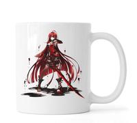 Tasse à thé ou café en céramique avec inscription « Kinky Red Blood Mage Babe »