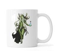 Tasse à thé ou café en céramique avec inscription « Orc Shaman Pin Up Girl » Blanc