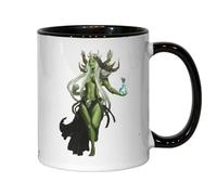 Tasse à thé ou café en céramique avec inscription « Orc Shaman Pin Up Girl » Noir