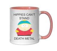 Tasse à thé ou café en céramique HIPPIES CAN'T STAND Rose