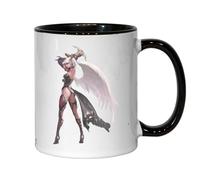 Tasse à thé ou café en céramique Motif arbalète Ange Pin Up Babe Noir