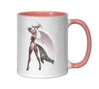 Tasse à thé ou café en céramique Motif arbalète Ange Pin Up Babe Rose